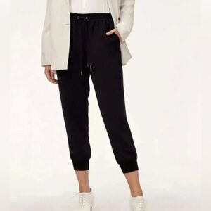 Aritzia Wilfred Buffon Black Joggers Drawstring Size Small